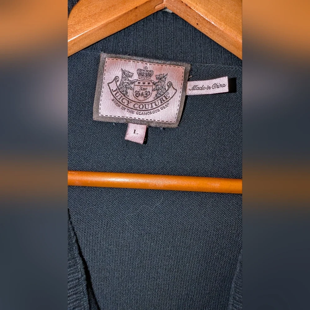 Juicy Couture Pre-loved Shawl Cardigan With Snap Buttons Y2K Women's Size Large - Picture 2 of 8